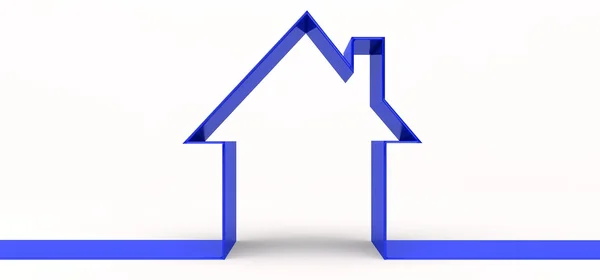 3d symbol house shape — Stock Photo, Image