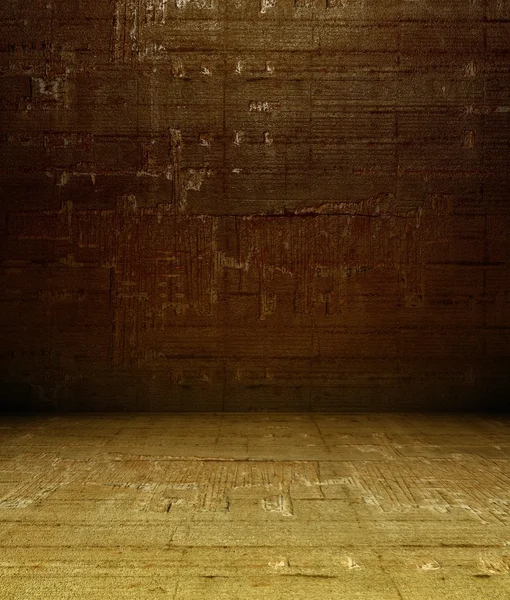Pared de hormigón grunge 3d, interior de textura marrón —  Fotos de Stock