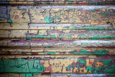 Grunge decorative wood texture with peeling paint clipart