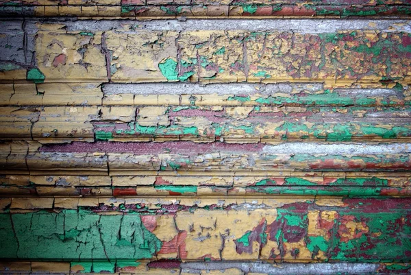 Grunge 装饰木材纹理与脱落的涂料 — 图库照片