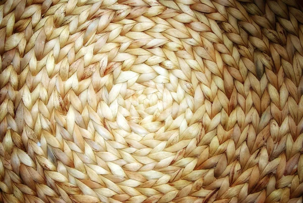 Proutěný kruh vzor bambusové a ratanové textura — Stock fotografie