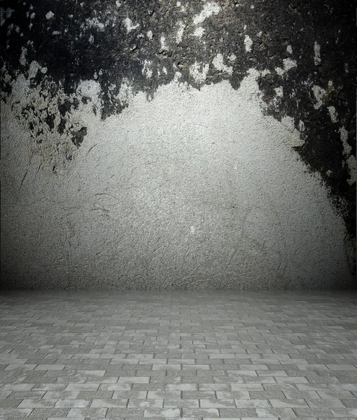 3d 的混凝土和石膏质地，内部为空 — 图库照片