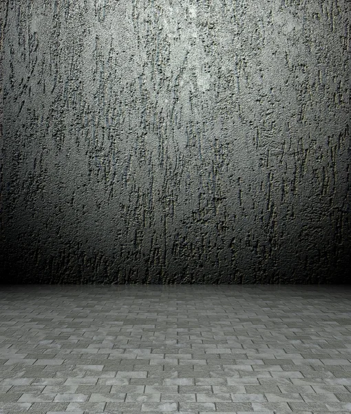 3D sıva ve beton doku, boş iç — Stok fotoğraf