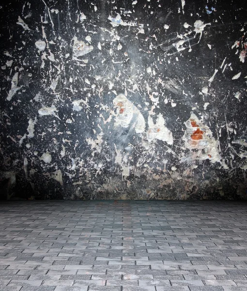 3d grunge 石膏和混凝土的质感，内部为空 — 图库照片