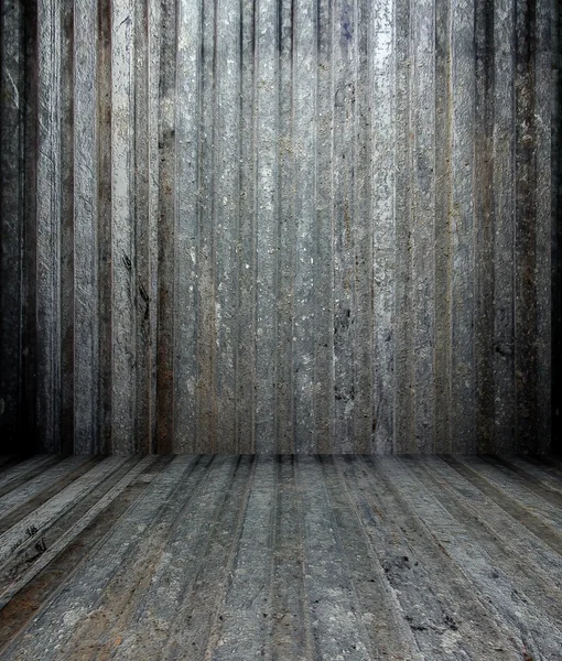 Textura de metal grunge 3d, interior vacío — Foto de Stock