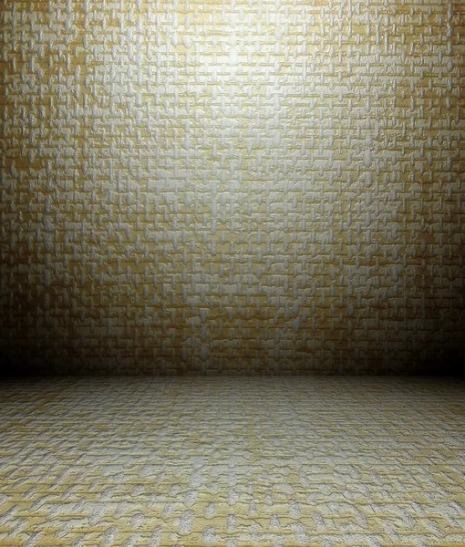 3D-muur papier textuur, leeg interieur — Stockfoto