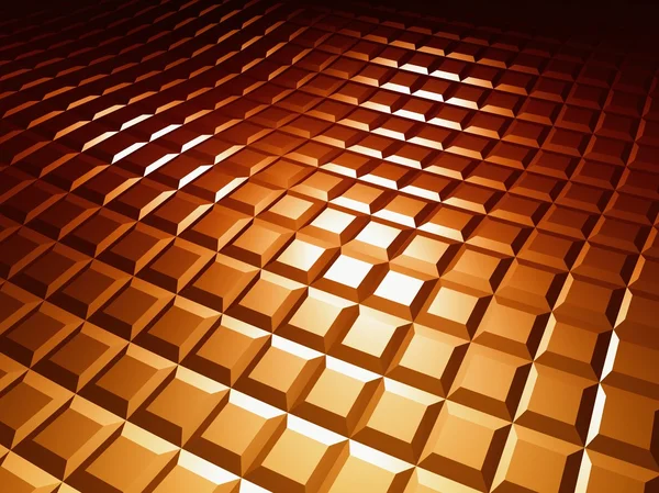 3 d の茶色の正方形のパターンの背景 — ストック写真
