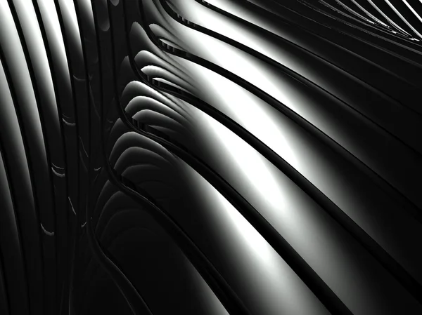 3D hullámos alumínium háttér absztrakt ezüst mintával — Stock Fotó