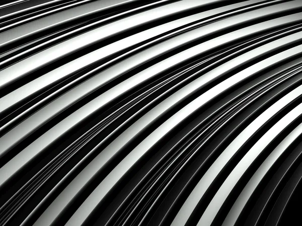 3d ondulado de aluminio fondo abstracto patrón de plata —  Fotos de Stock