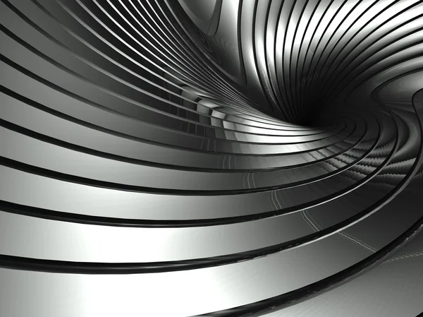 3d wavy aluminium background abstract silver swirl — Stock Photo, Image