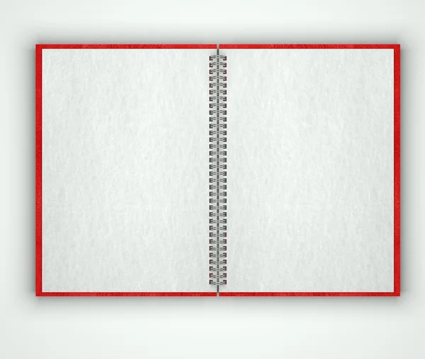 Open blank notebook, paper texture — Stock Photo, Image