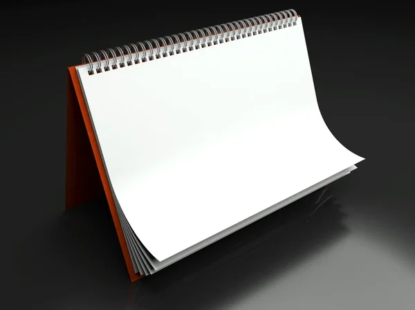 Textura de papel en calendario en blanco sobre tabla — Foto de Stock