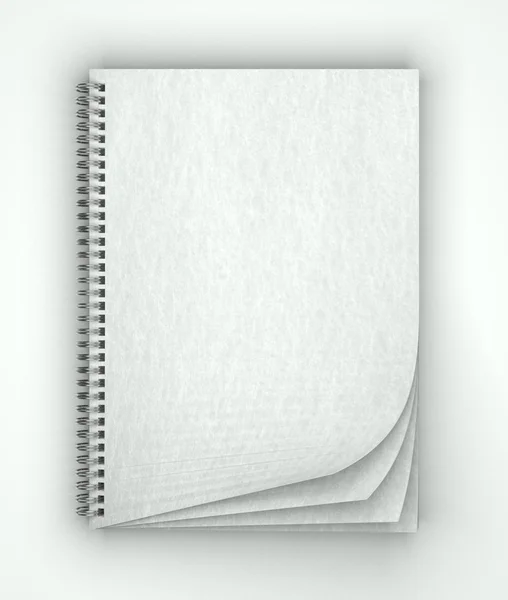 Papierstruktur im leeren Notizbuch — Stockfoto