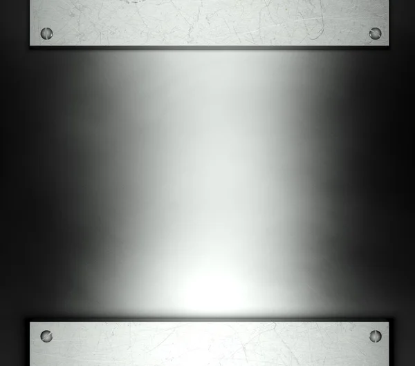 Стальной шаблон с копировальным металлическим фоном — стоковое фото