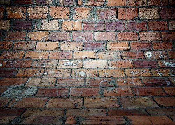 Brick wall texture, empty interior — Stock Photo, Image