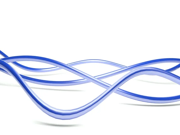 3d wavy lines on white — Stock Photo, Image
