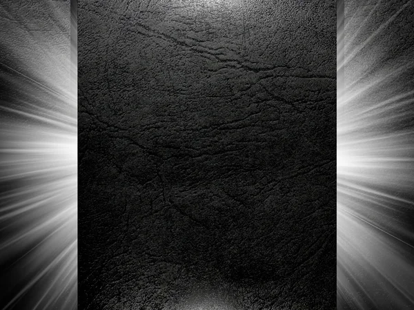 Black leather texture 3d presentation — Stock Photo, Image