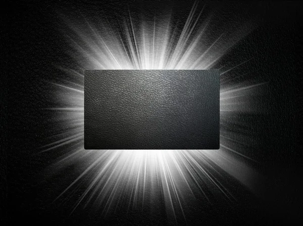 Μαύρο δέρμα υφή του επαγγελματική κάρτα 3d παρουσίαση — Φωτογραφία Αρχείου