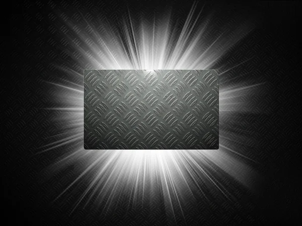 Metal texture of business card 3d presentation — Stock Photo, Image