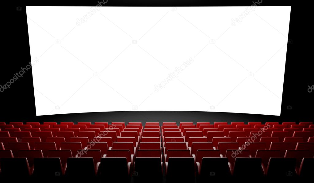 Empty cinema screen with auditorium