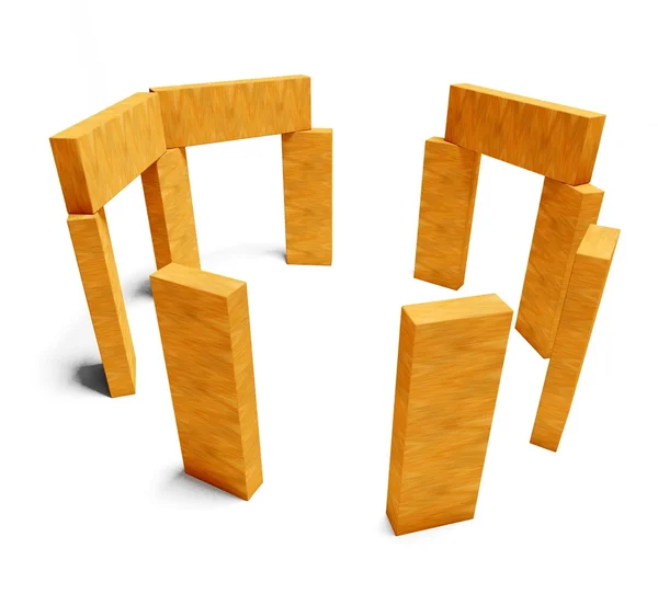 3D-houten blokken, plezier en creativiteit — Stockfoto