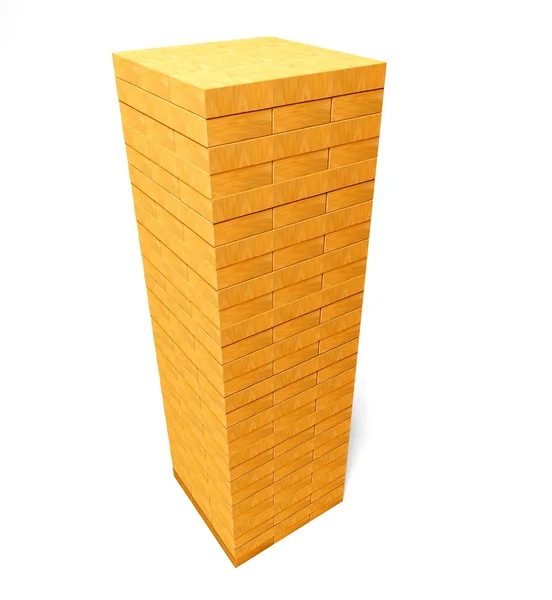 3D jenga, a torony a kocka — Stock Fotó