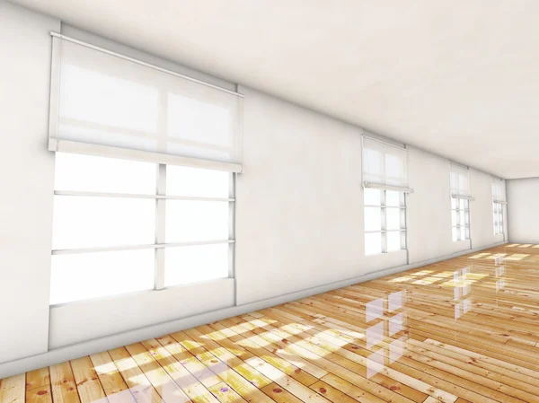 Lege ruimte, 3D-huis interieur — Stockfoto