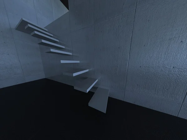 3 d モダンなインテリア、階段 — ストック写真