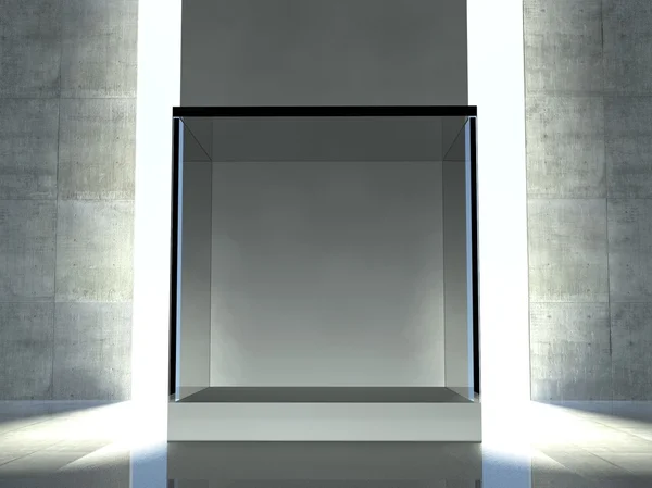 Пустой витрины, 3d выставочной площади — стоковое фото