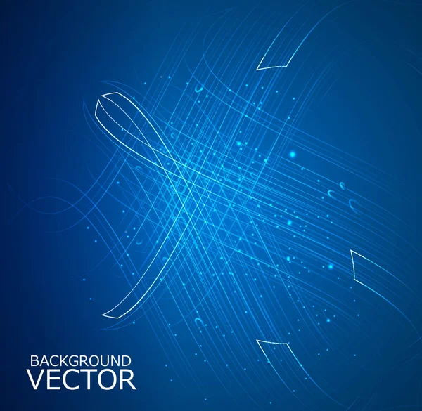 Abstract technology lines blue wave vector — Stock Vector © bharat28