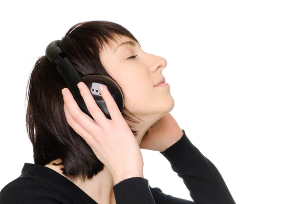 stock image Woman enjoying the music