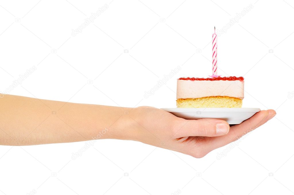 Cake with a candle