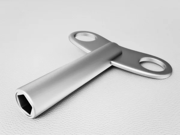 Toy key isolated on a bright background isolated. — Stock Photo, Image