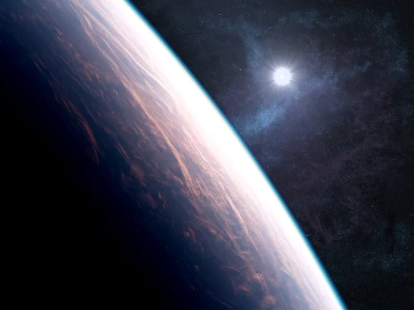 Başka bir gezegen yörüngede — Stok fotoğraf