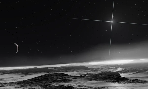 冥王星とカロン — ストック写真