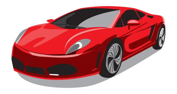 Coche rojo — Vector de stock