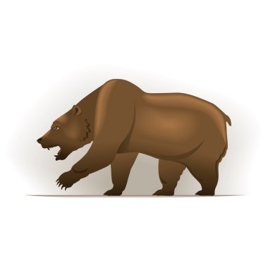 Bear vector illustration, financial theme clipart