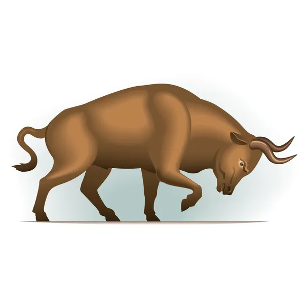 Toro vector ilustración, tema financiero — Vector de stock