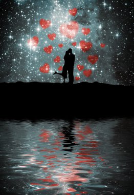 yıldızlı gökyüzü Lovers