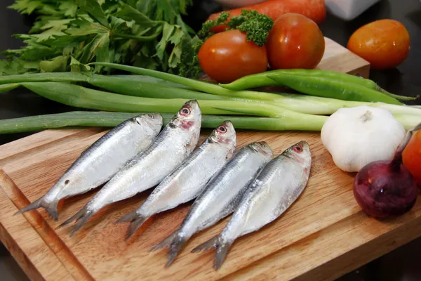 stock image Fish with garnishing