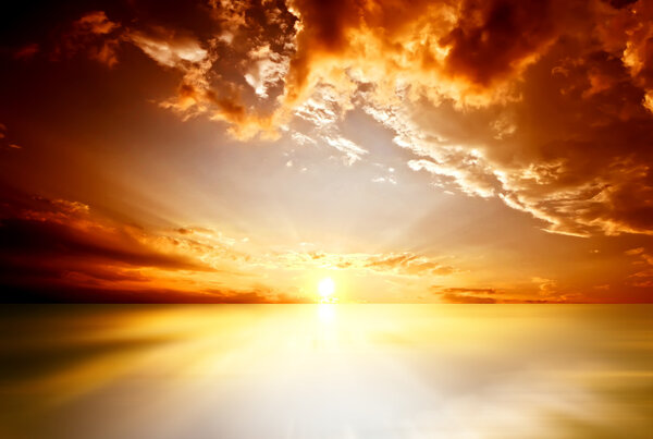 Красный закат
