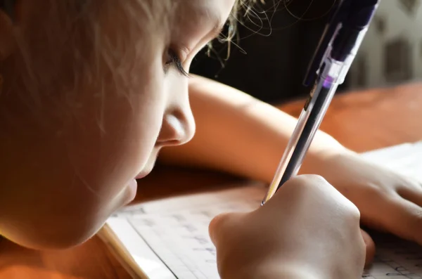 stock image Girl writes