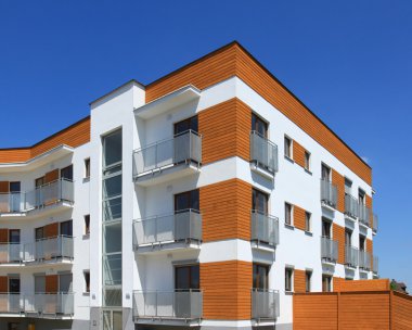 Contemporary apartment building clipart