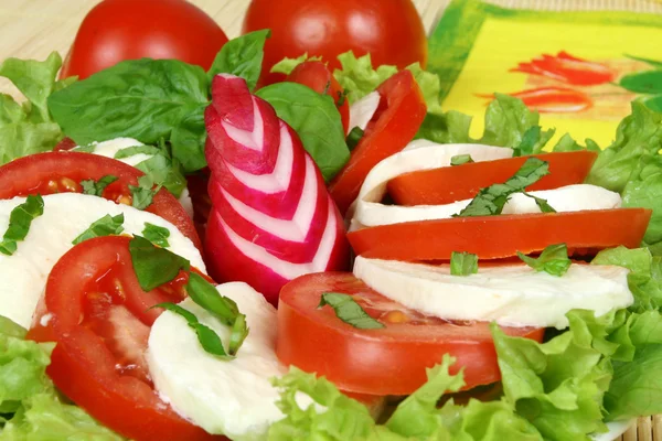 Kolorowe zdrowe sałatki — Zdjęcie stockowe