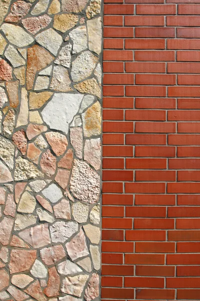 Mur en brique et pierre — Photo