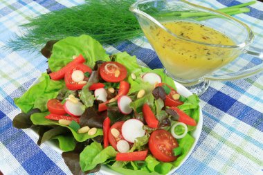 Salad and vinegret clipart