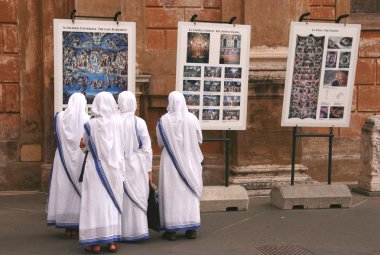 Nuns in Rome clipart