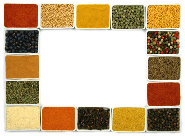 Spices border — Stock Photo, Image