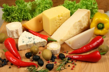 Variety of cheese clipart