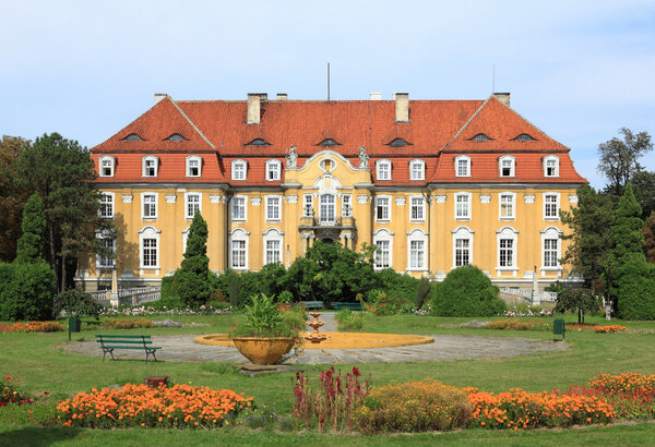 Neo-baroque palace in Kochcice, Poland - converted into a medical rehabilitation facility
